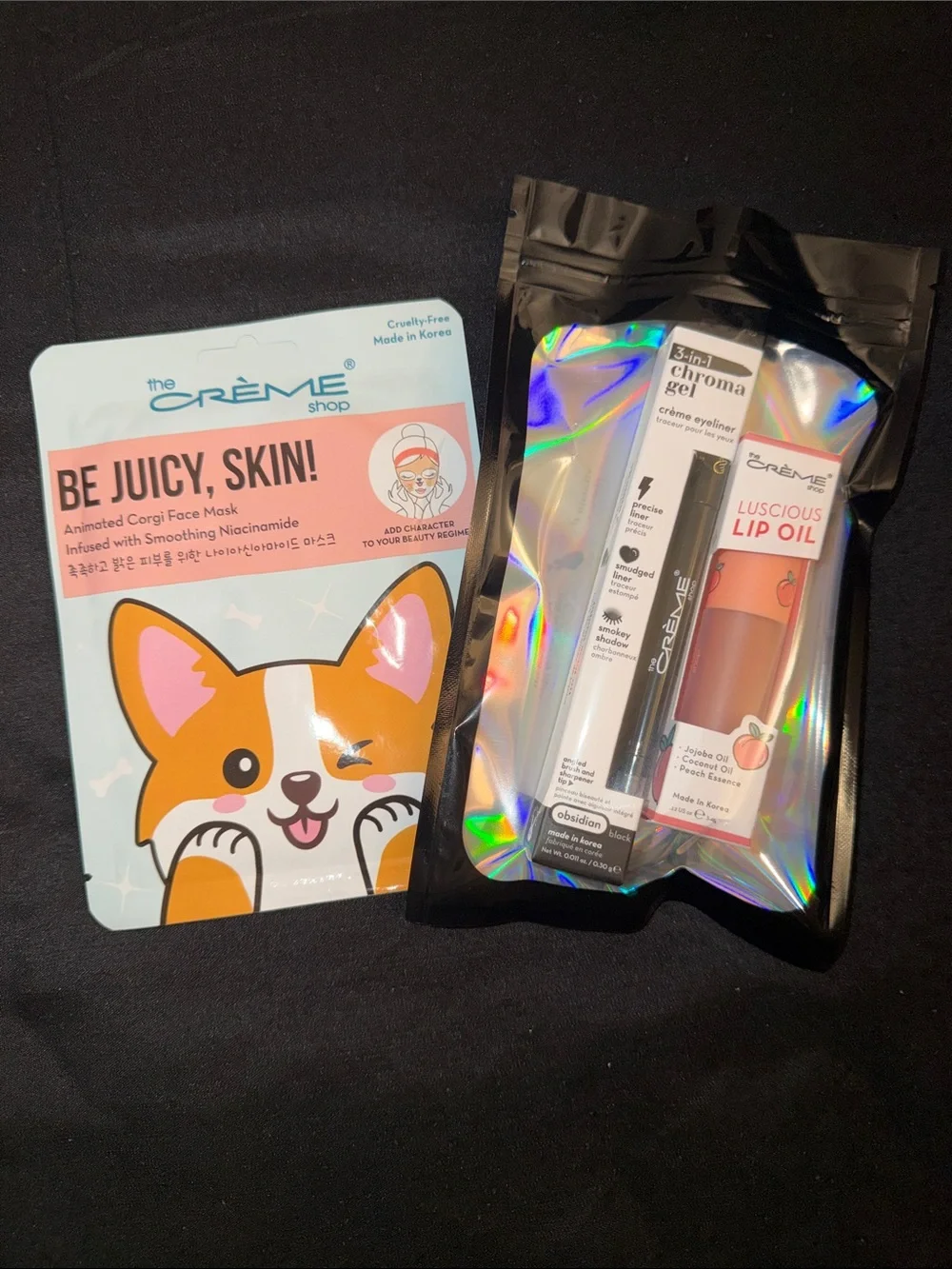 the CRÈME shop Luscious Lip Oil - Peach Pink 1-$25 comes with face mask Bundle